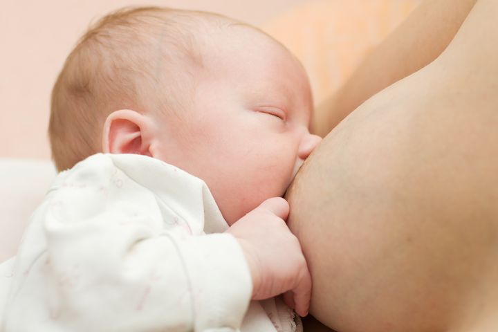 Breast-feeding a newborn