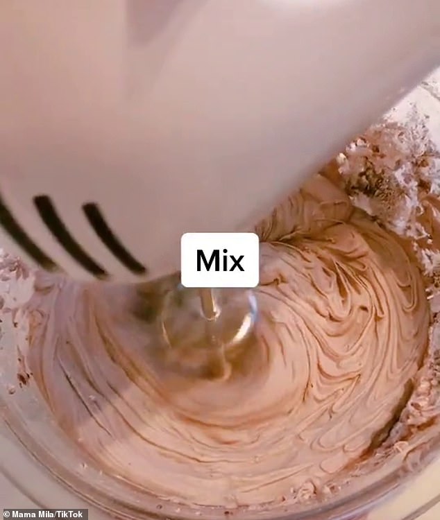 Once the mixture is whipped and has a creamy consistency, it