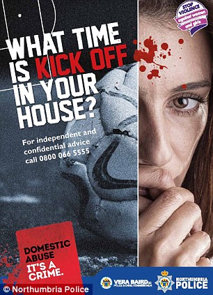 Prevention: The harrowing audio clip of the 999 call was released as a number of forces, including Northumbria Police, around the country begin domestic violence campaigns ahead of the World Cup
