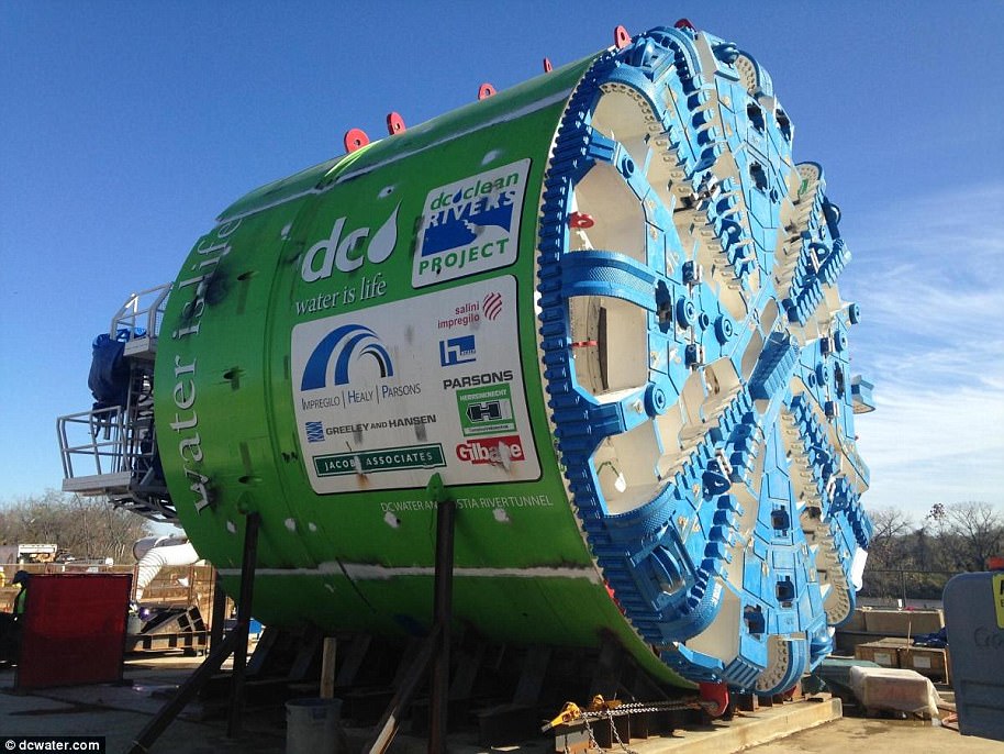 Nannie, the boring machine Musk is mulling buying: It was used to to dig a tunnel to prevent sewage from overflowing into the Anacostia River, and is now believed to be for sale