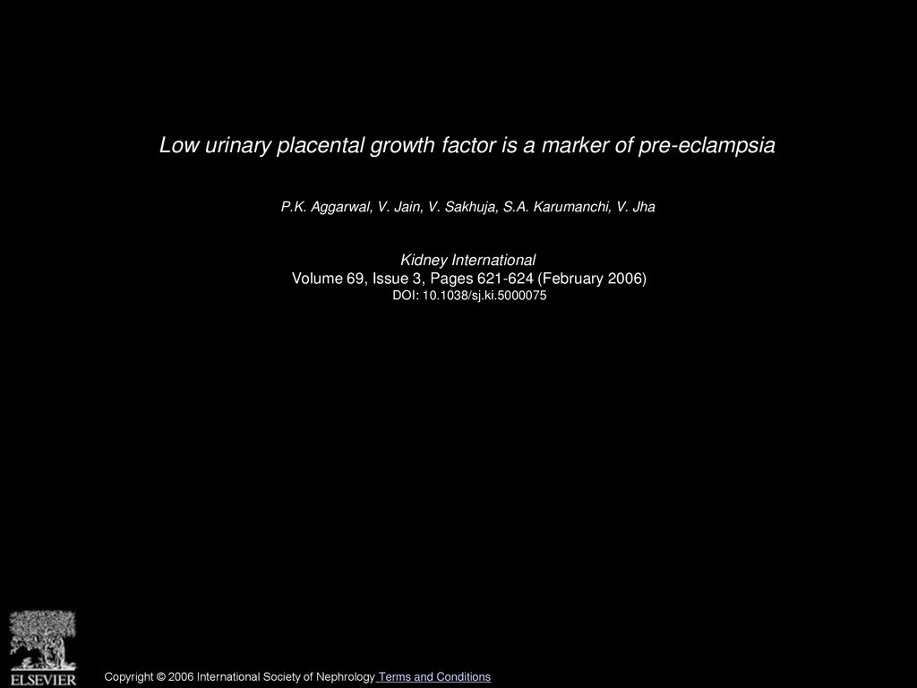 Low urinary placental growth factor is a marker of pre-eclampsia