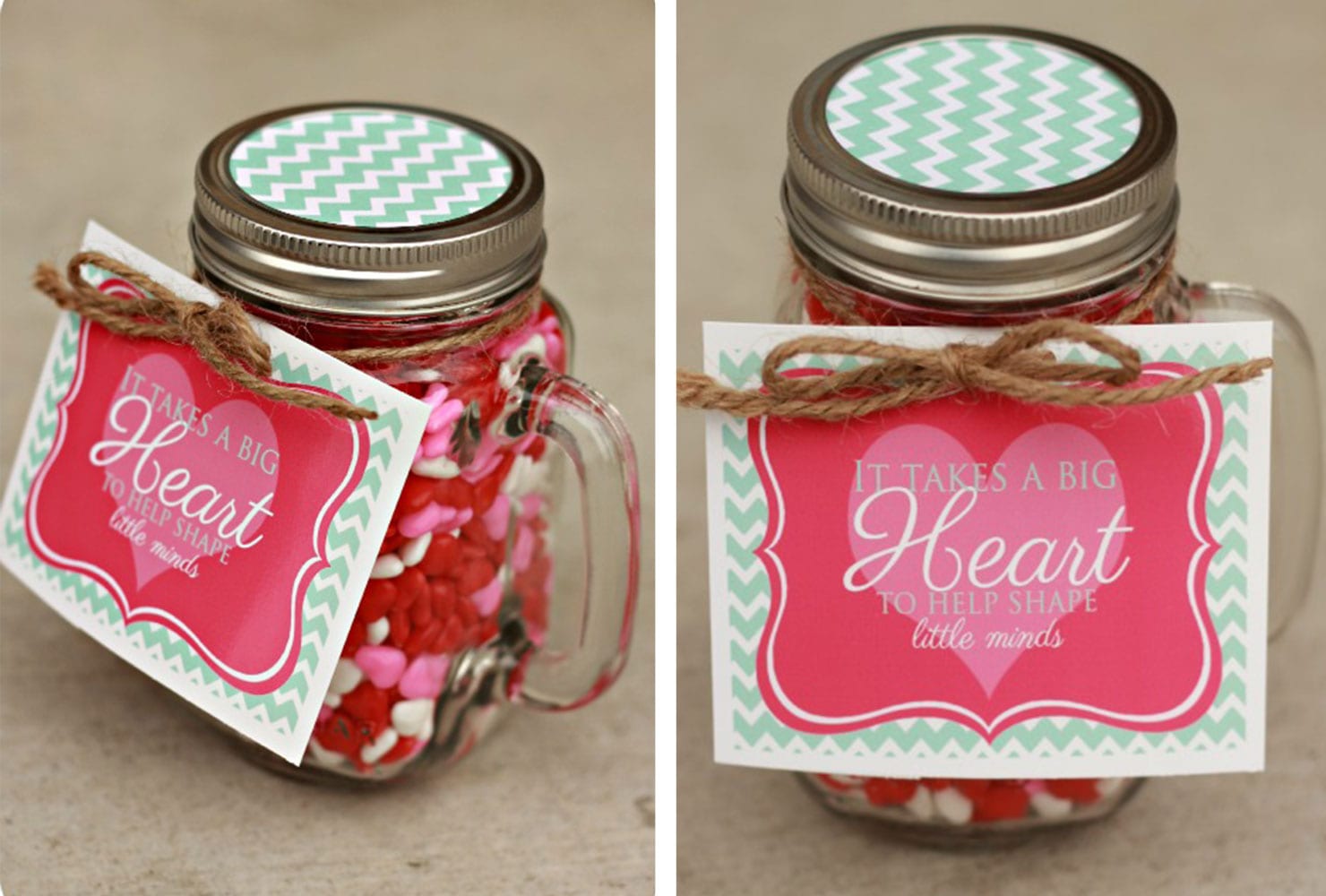 teacher appreciation week gift ideas heart themed jar500